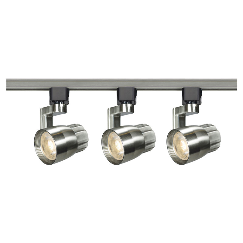 3 Light Track Lighting Kit 12 Watt LED per Head 3000K 4 foot Track 36 degree  Round shape with angle arm H-Style