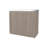 Haivana Utility Sink Base Cabinet With Double Doors And Interior Shelf, White Oak