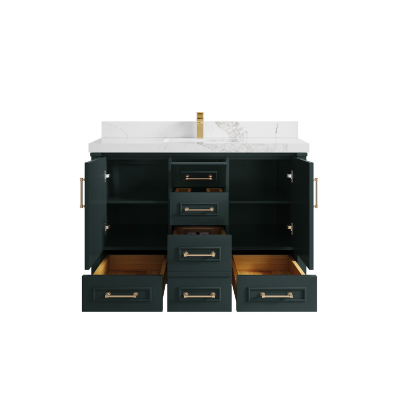 Meuble-lavabo l 48 po x P 22 po x H 36 po Aberdeen, Calacatta Nuvo