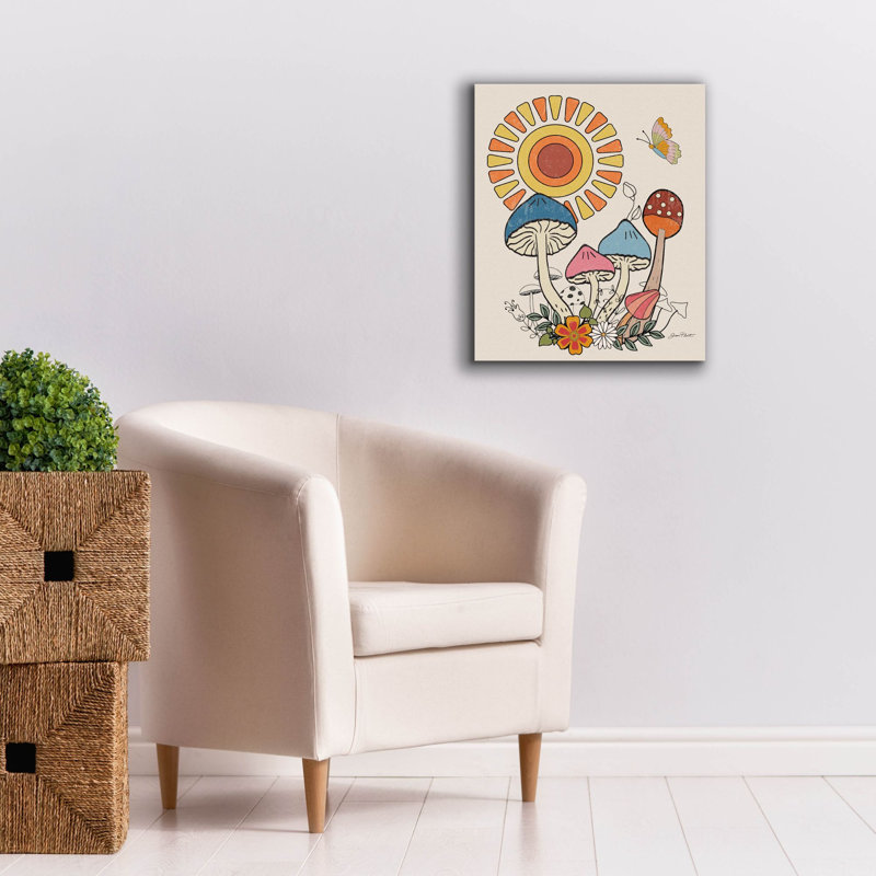  «Groovy Mushroom A» par Jean Plout, art mural sur toile, 20 po x 24 po