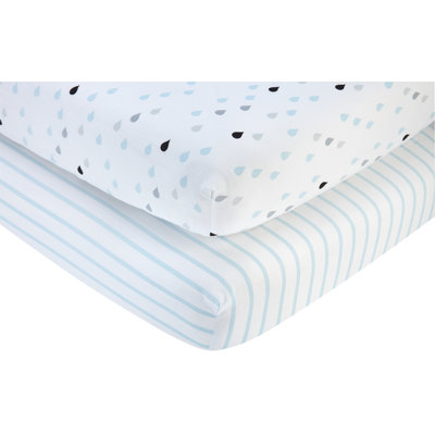 Tata Rain 55% Cotton 45% Polyester - Piece Standard Crib Fitted Sheet