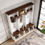 Arbre d'entrée style ferme en bois avec design arqué