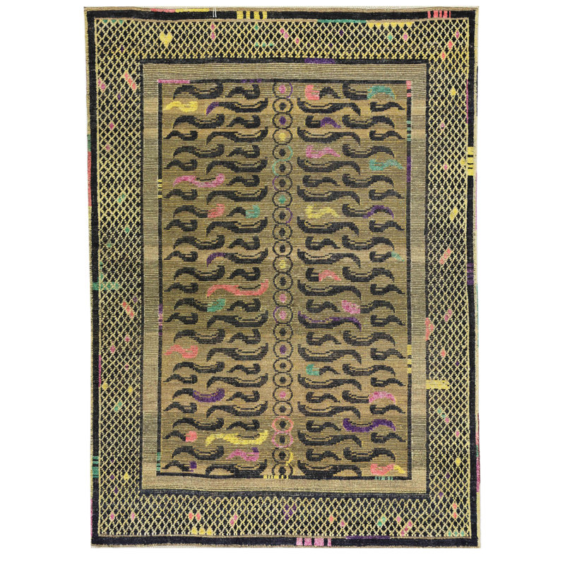 Tapis unique en laine 5 pi 2 po x 7 pi 2 po Silk Treasures