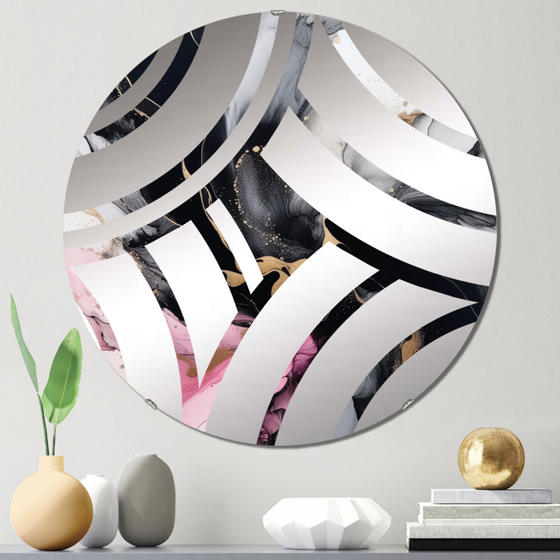 Miroir décoratif Wave, 23,6 po x 23,6 po