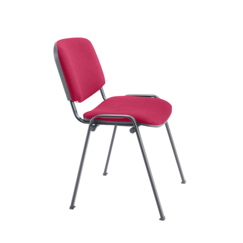 Nanami Waiting Room Chair, Claret Pyra, Black