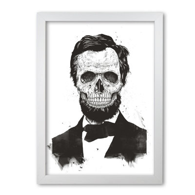 Dead Lincoln Skull by Mercedes Lopes Charro - Print