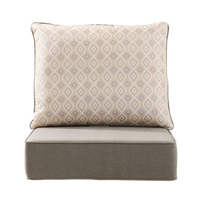 Ensemble de coussins et oreillers épais Allo 61 x 61 x 15 cm - Siège profond, intérieur/extérieur, résistant à l'eau et à la décoloration