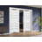 Quadro Frosted Glass Paneled Solid Manufactured Wood Standard White Door Slab-75674333