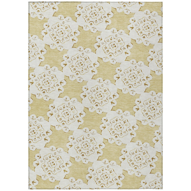 Machine Washable Indoor/Outdoor Chantille ACN2352 Casual Rug, Rectangle 5' x 7'6"
