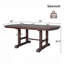 Table de salle à manger extensible Farmhouse 60 "à 78" avec rallonge amovible-1092788332