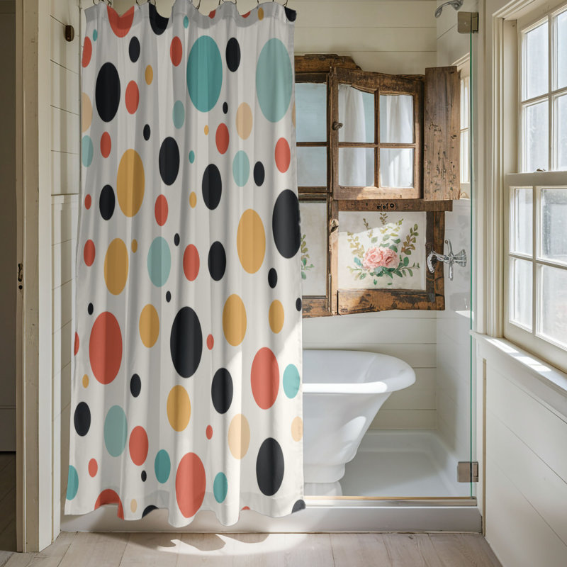 Pois - Rideau de douche Premium, H 74 po x l 71 po