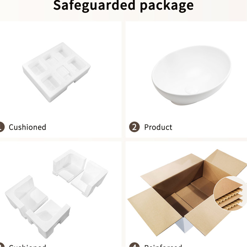 Lavabo vasque de salle de bain ovale 16 po x 13 po en céramique blanche de 16 po x 13 po - Conception simple, construction de meuble-lavabo à nettoyage rapide, facile à nettoyer, idéal pour les salles de bain compactes