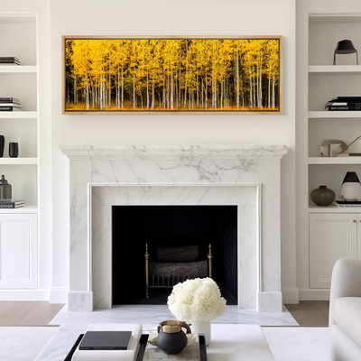 Autumn Fall " Autumn Aspens Lush Golden Yellow Aspen Tree Forest Hanging Painting Extra Large Artwork Pictures "
