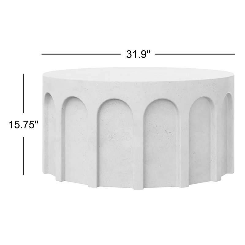 Vicky Round Coffee Table, Gray