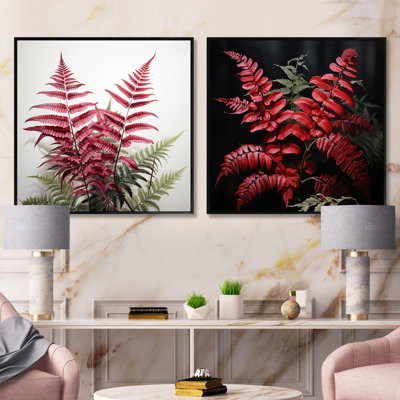 «Ferns Turquoise Delight», 2 pièces