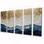 Blue Waves Heights Golden Coastal III - ensemble d'impression d'art mural côtier-1750998613