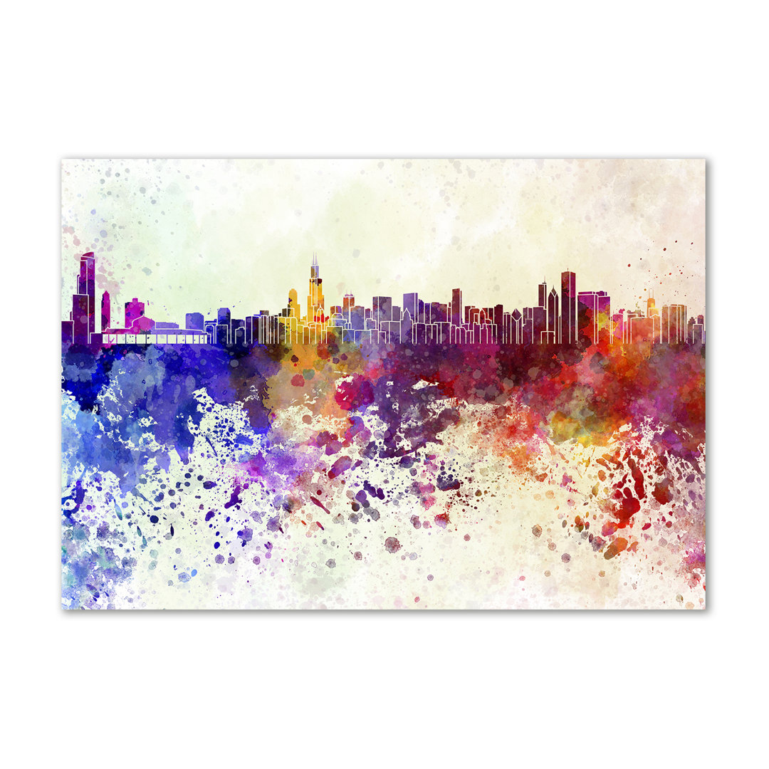 Colourful Chicago - Grafik auf Leinwand