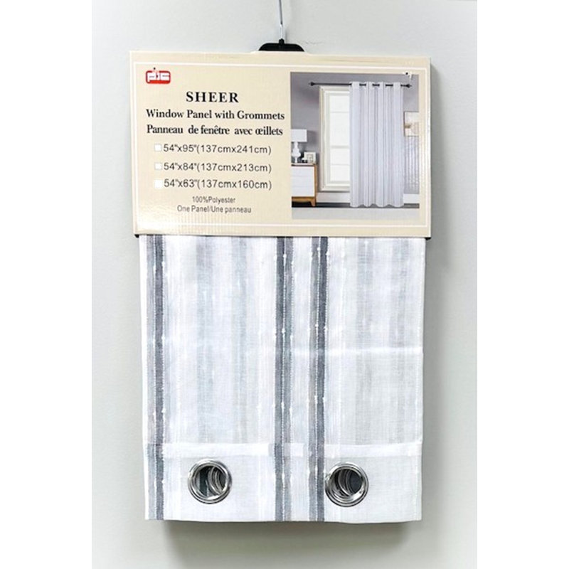 Anneaux transparents 54 po, Gris, L 54 po x L 63 po