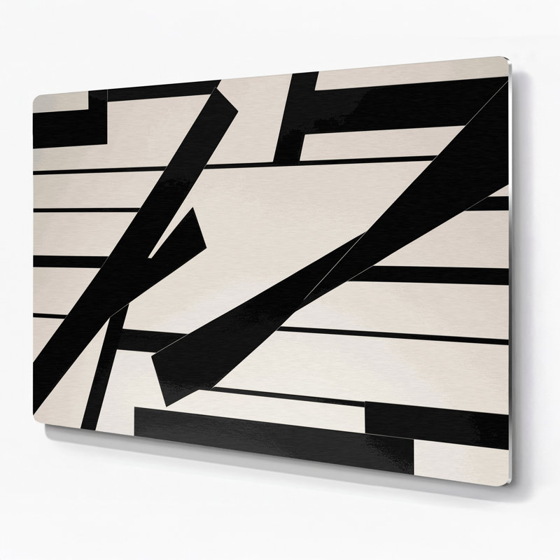 Minimalisme 71, art mural en métal beige, H 12 po x l 18 po