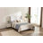 Hayden Upholstered Wingback Bed Size / Tall 54" Headboard Upholstered Queen Bed / Without Wooden Slats / Box Spring Request / Textured Ivory Canvas / Elegant Simplicity / Easy Assembly-347475626