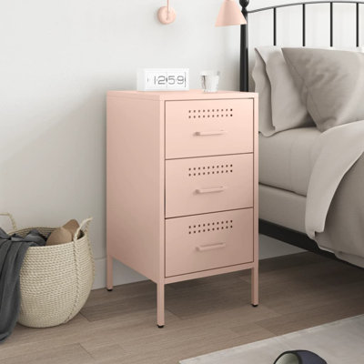 Bedside Cabinet 36x39x68 cm Steel