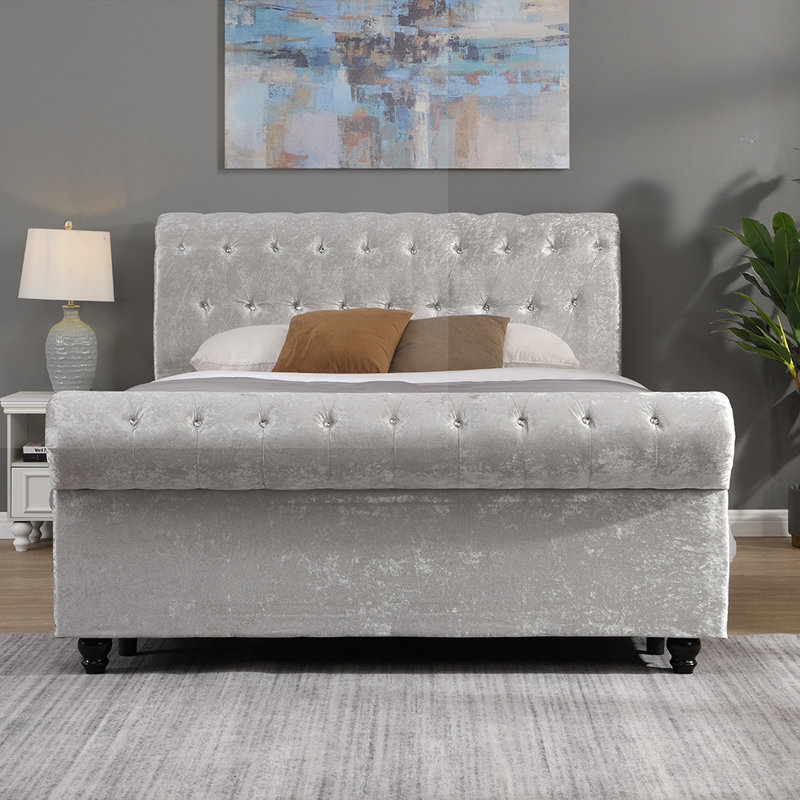 Lit avec rangement Hartfried, Full, Argent