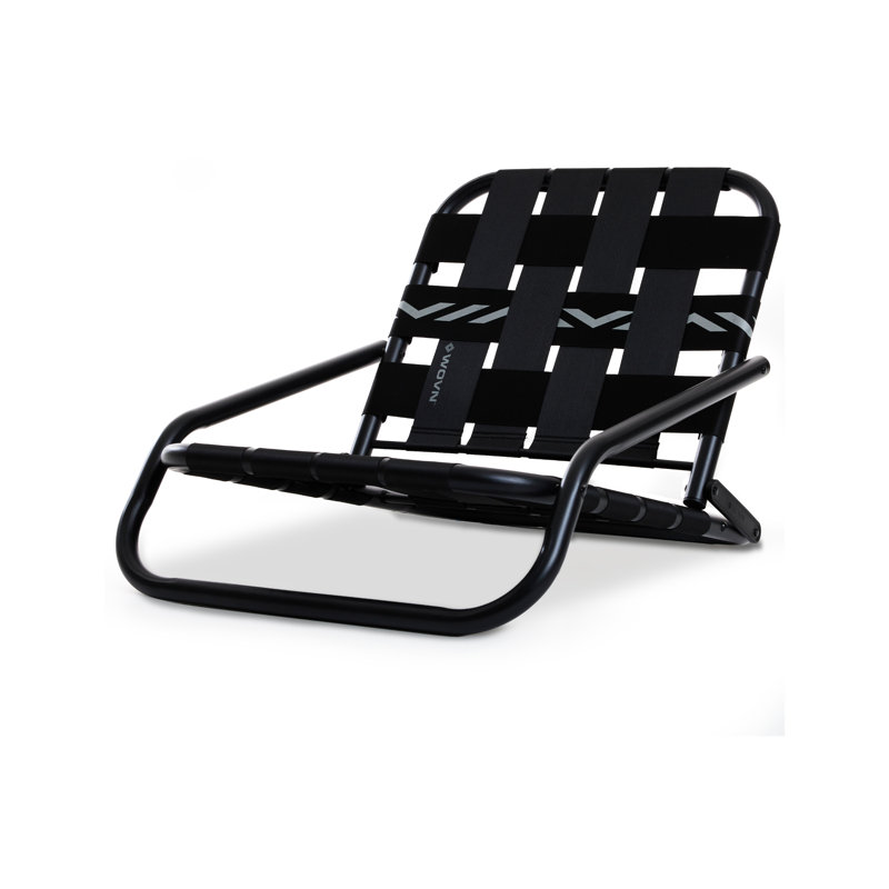 Chaises de plage basses WOVN - Chaise de plage pliante de qualité supérieure pour adultes - Profil bas, super léger avec sangle d'épaule portable - Idéal pour le sable et la pelouse - Noir