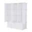 Armoire de rangement 12 cubes cubes en plastique empilable