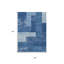 Tapis intérieur / extérieur lavable bleu marine et bleu ciel 3 pi x 5 pi