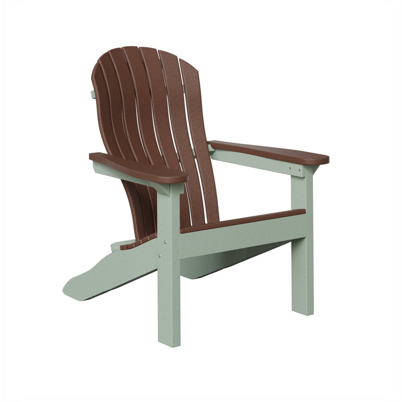 Berlin Gardens Contour Adirondack Chair, Chocolate Brown with Seafoam