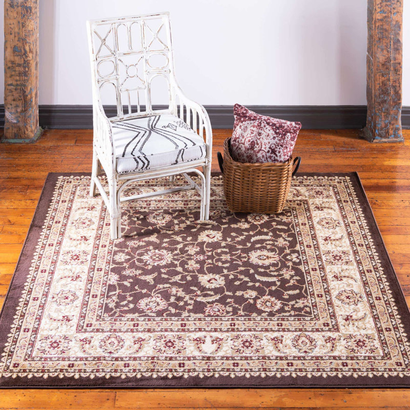 Tapis oriental Niles, Carré 10pi, Brun