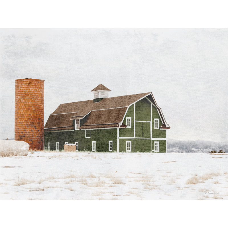 " Green Barn " by Susan Ball, 8" H x 12" W x 1.25"D