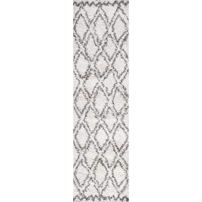 Schlemmer Diamond Trellis Shag Beige/Dark Gray Rug