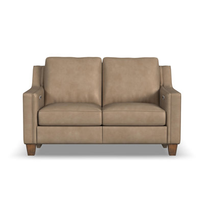 Finnegan 61" Genuine Leather Reclining Loveseat