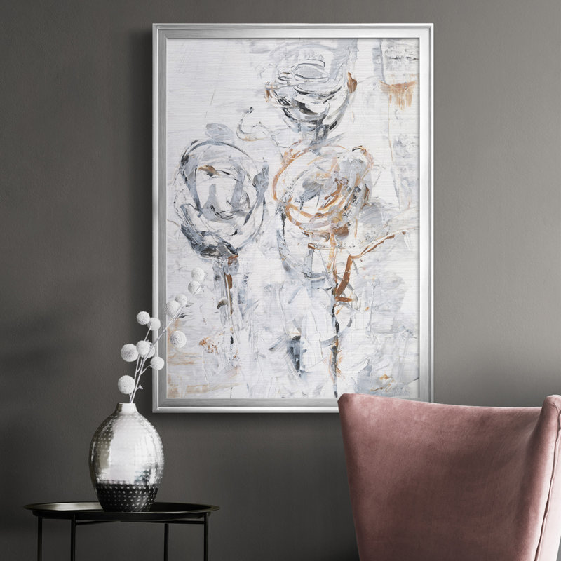 Printemps, fleurs sauvages I, toile encadrée de qualité supérieure - prête à être accrochée, H 30,5 po x l 22,5 po x P 1 po