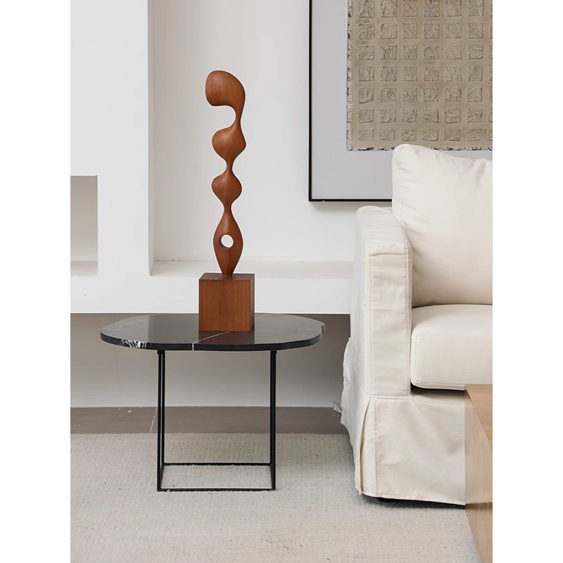 Objets décoratifs en bois d'hévéa de forme créative