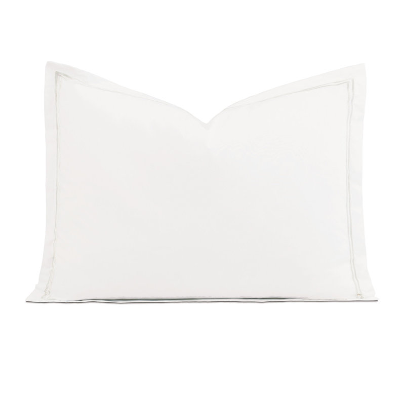 Enzo 100% Cotton Pillow Sham, Standard, White
