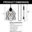 Luminaire suspendu cage noire 1 lumière Honoria