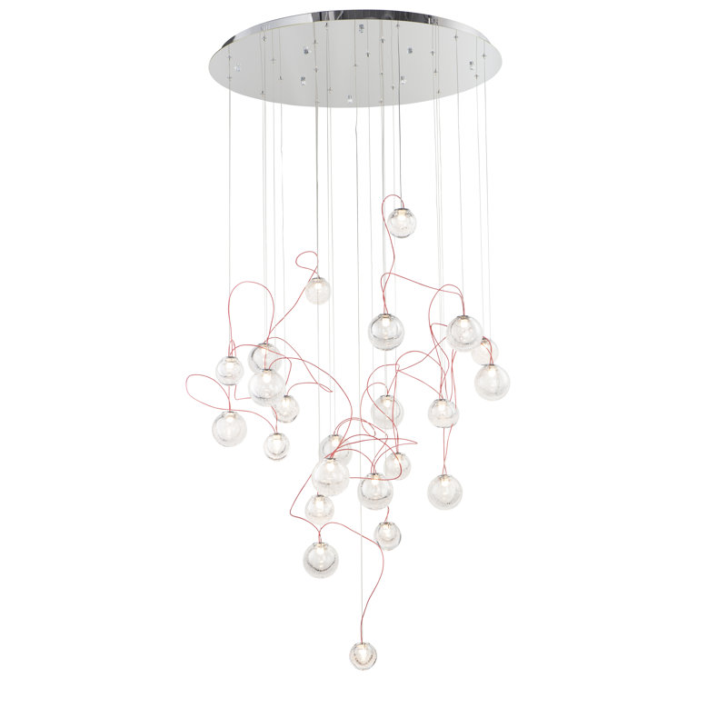 Aleras 24 - Light Polished Chrome LED Cluster Pendant