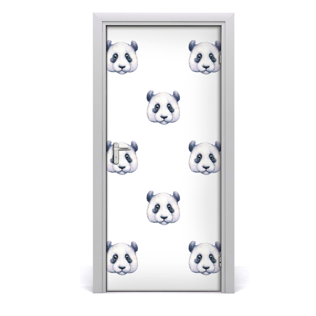 Panda Tür Aufkleber