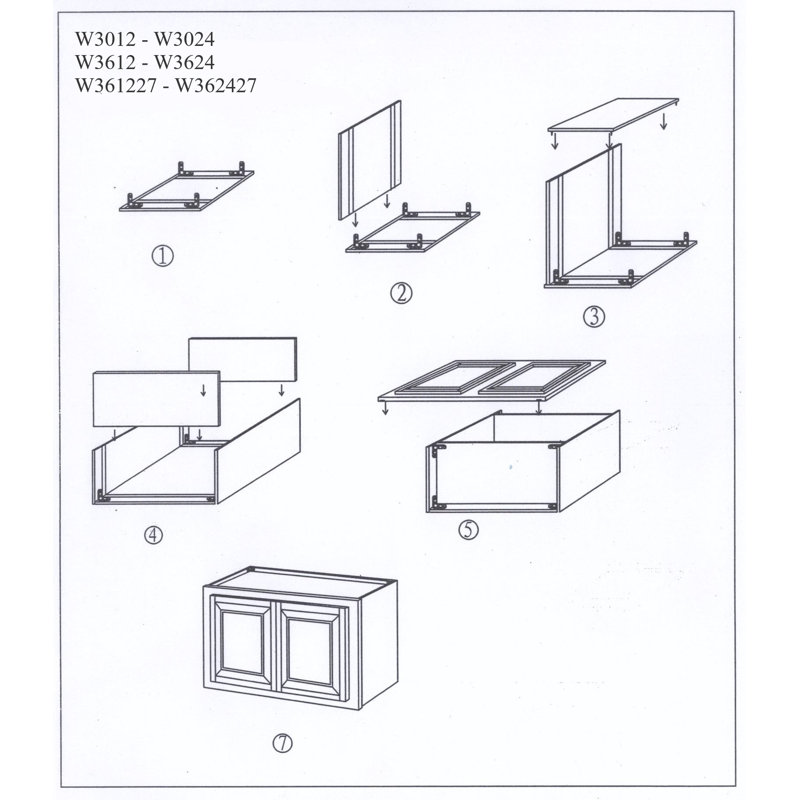 Armoire murale de cuisine 30 W x 15 H de style Shaker, H 12 po x l 36 po x P 27 po