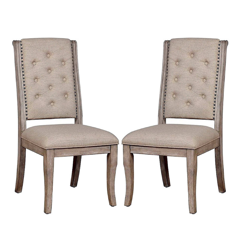 Ensemble de 2 chaises d'appoint rembourrées