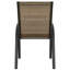 Ensemble repas 5 pièces pour l'extérieur, chaises empilables en polyester enduit de PVC et trou pour parasol-856806593