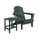Shavon Plastic Folding Adirondack Chair with Table