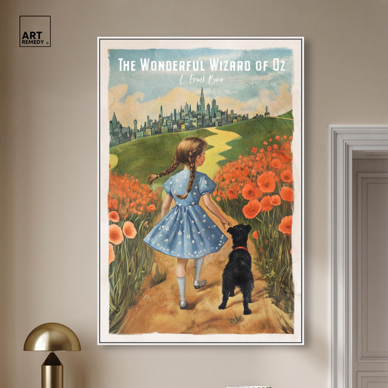 «Wizard of Oz», toile classique par Art Remedy, H 55 po x l 37 po, Cadre flottant, Blanc
