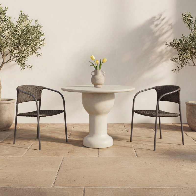 Outdoor Dining Armchair, Brown, Brown