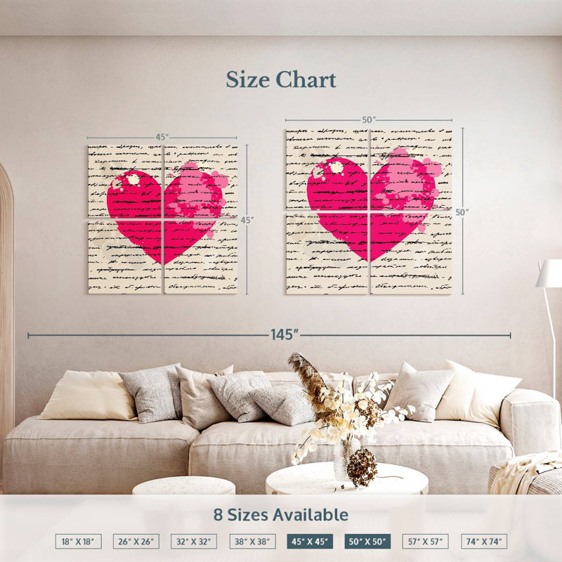 Hardie Love Letter Heart, 50" H x 50" W