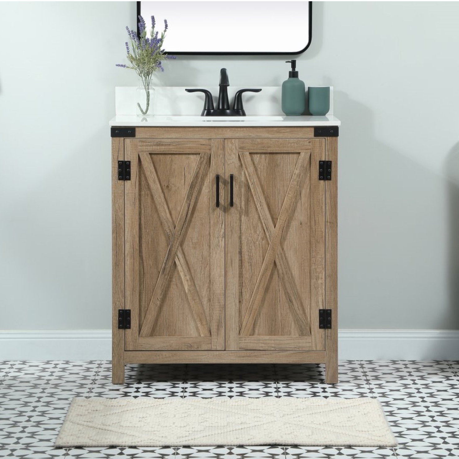Slayton 30'' Single Bathroom Vanity, Natural Oak