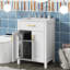 Meuble-lavabo simple 24,2 po avec plateau en céramique Hovanec