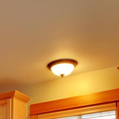 Essentials Glass LED Flush Mount, Bronze, 4.5" H x 10" W x 10" D, 4000K